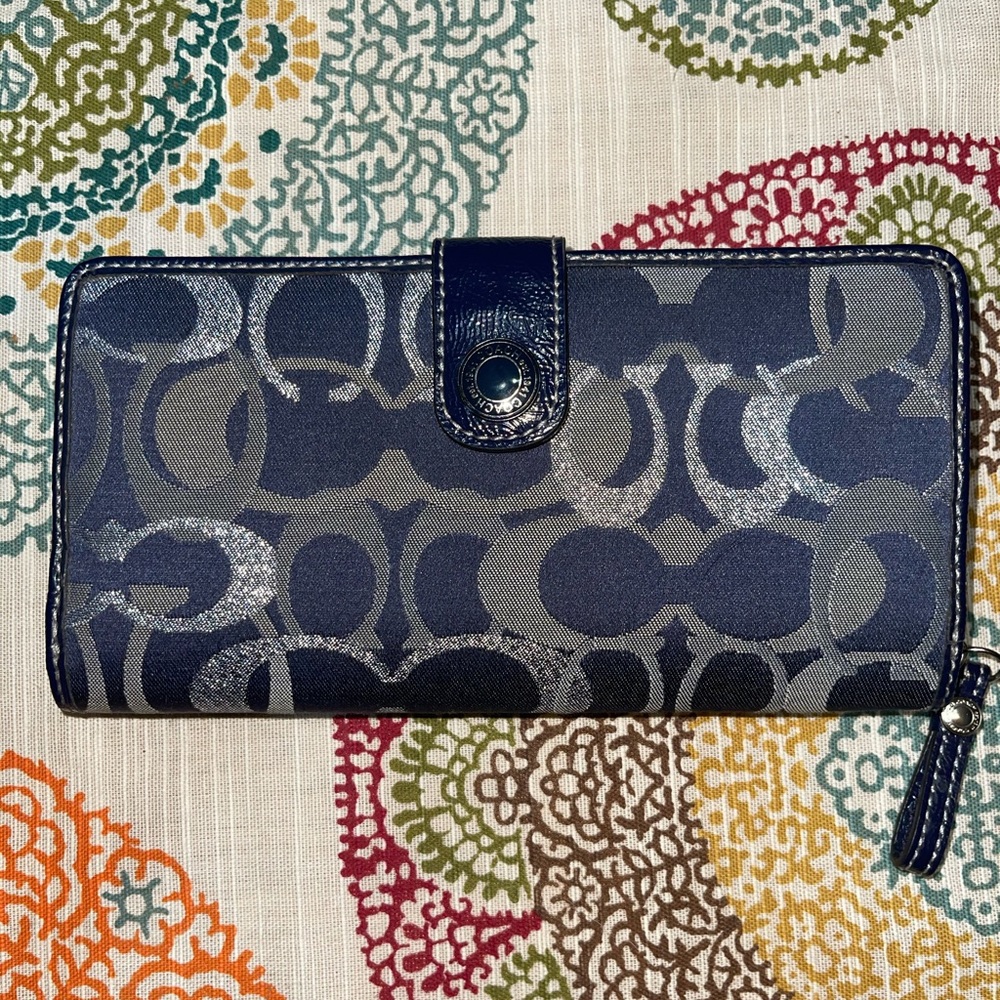 Navy Coach Wallet
